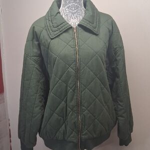 Wild Fable Forest Green Quilted Puffer Jacket